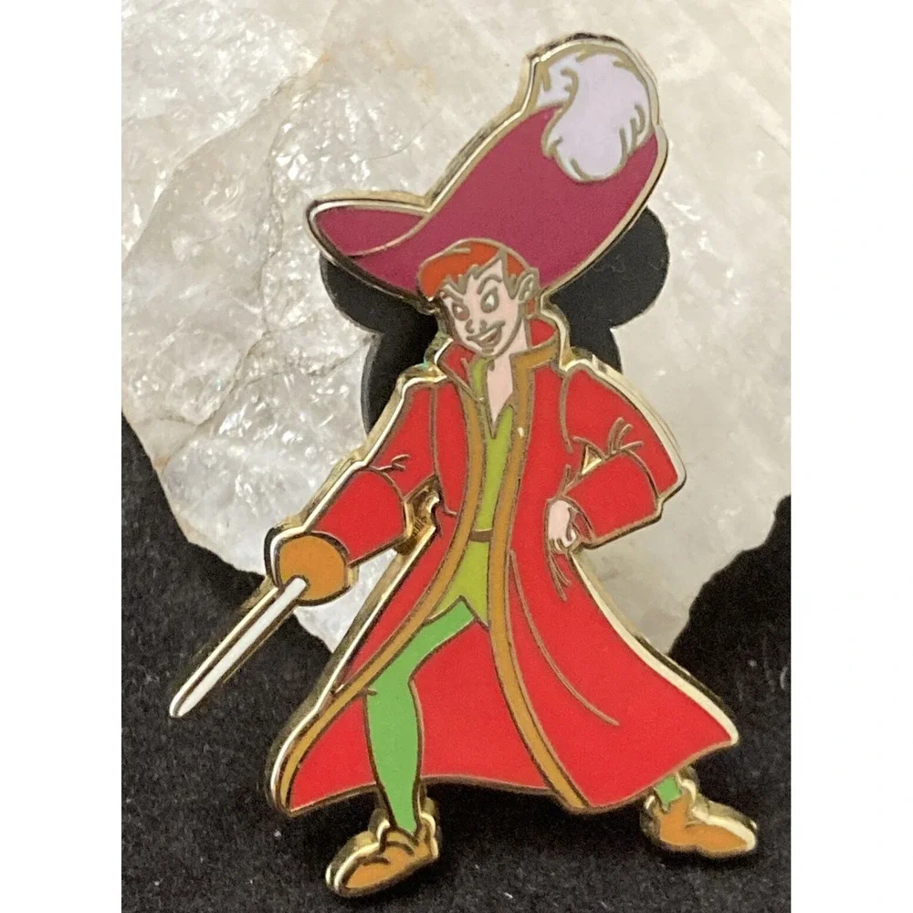 Disney‎ Pin Captain Hook LE 500 Peter Pan Villain Red Coat Sword Limited Edition